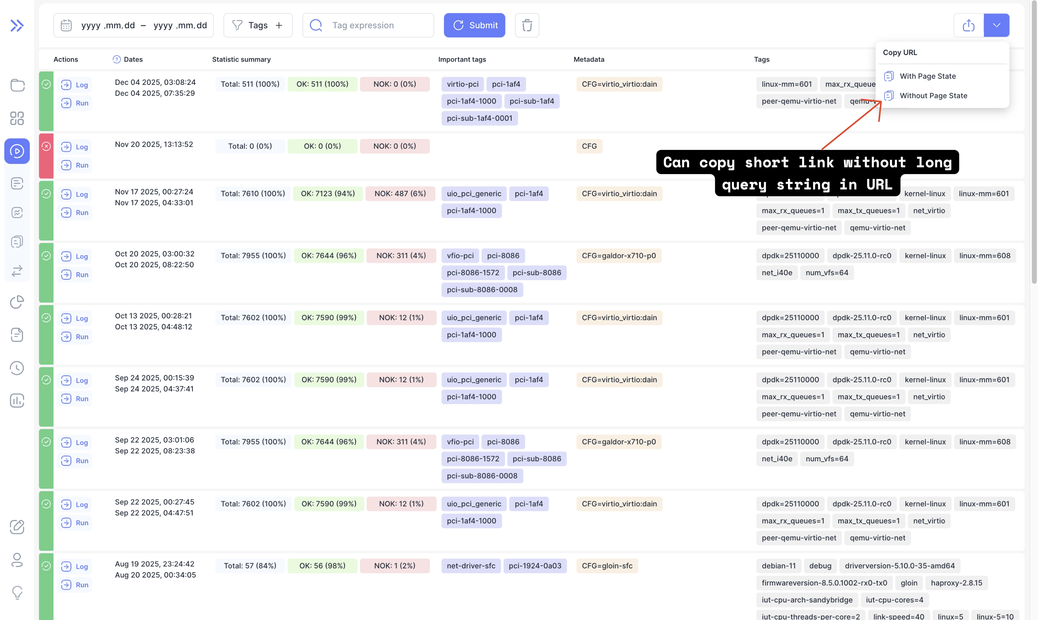 Copy Short URL Without Page State